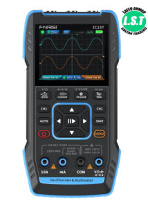 Fnirsi 2C23T Handheld Dual Channel 3-in-1 10MHz 50MS/s Oscilloscope Multimeter DDS Function Generator-1