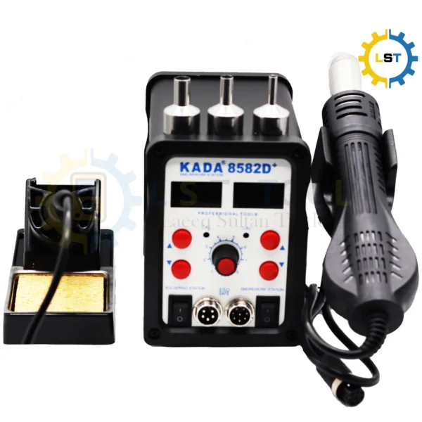 KADA 8582D+ 2 in 1 Digital Hot Air and Soldering Station SMD SMT Rework Station