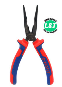C-MART B0153-06 Red and blue handle NOSE PLIER 150mm/6″ - 1