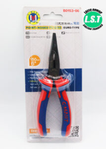 C-MART B0153-06 Red and blue handle NOSE PLIER 150mm/6″ - 4