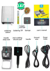 OSS T210 Smart Temperature Control Soldering Station 75W Soldering Iron Tip 2S Heating Solder Paste for Phone PCB Soldering Tool - 3