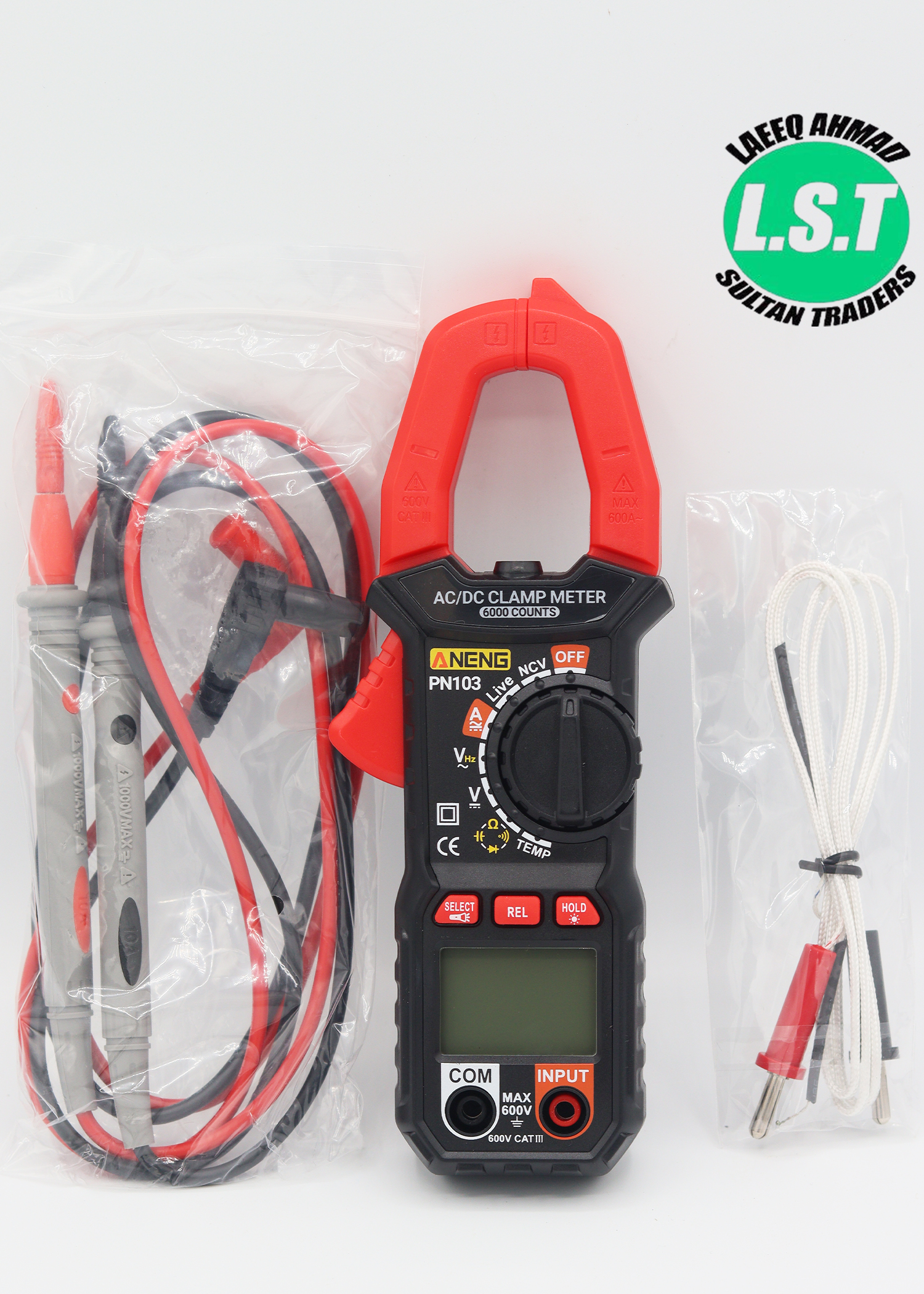 ANENG ST212 Clamp Meter Multimeter - TRMS 6000 Counts AC/DC Current Voltage Tester With NCV & Temperature