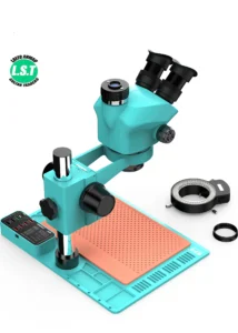 RF4 RF-7050TVA9 7X-50X Synchronous Zoom Trinocular Stereo Microscope with USB Charging Station-1