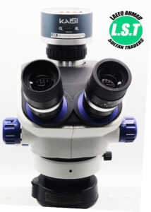 Kaisi TX-350E Ver1.3 7X-50X Zoom Trinocular Stereo Microscope with Big Base & 4K Camera - 1