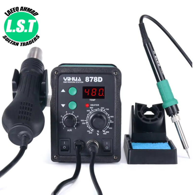 YIHUA-8786D Soldering Iron Double Digital Display Spacious soldering iron stand Cool Hot Air Rework Soldering Station - 2