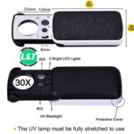 774-3ZX 30X & 60X & 90X Magnifier LED Drawer Slide-out Currency Detector Light Jewelry Magnifying Glass Magnifier Loupe-2