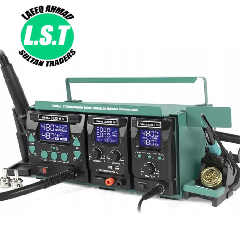 YIHUA 813 Portable 3 Machines Combination Repair Set Phone Laptop Repair DC Power Supply Hot Air Soldering Work Station - 6