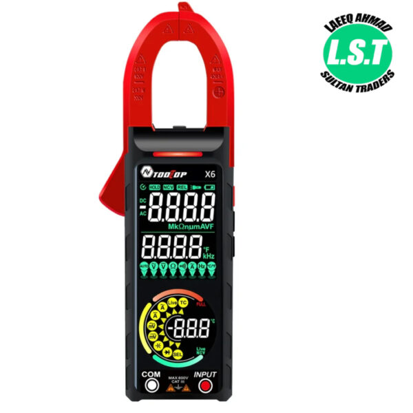 TOOLTOP X6 Smart 400A AC DC Clamp Meter 6000 Counts Ammeter Voltmeter Auto + Manual Test Hz Capacitance NCV Ohm Diode Testers - 4