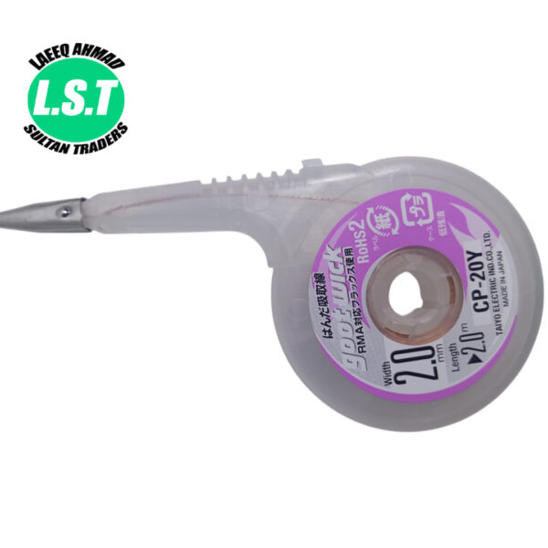 GOOT CP-20Y WICK Desoldering Wire Dispenser Suction Tin With Stainless Steel Mouth for Precision PCBs RMA Safely - 3