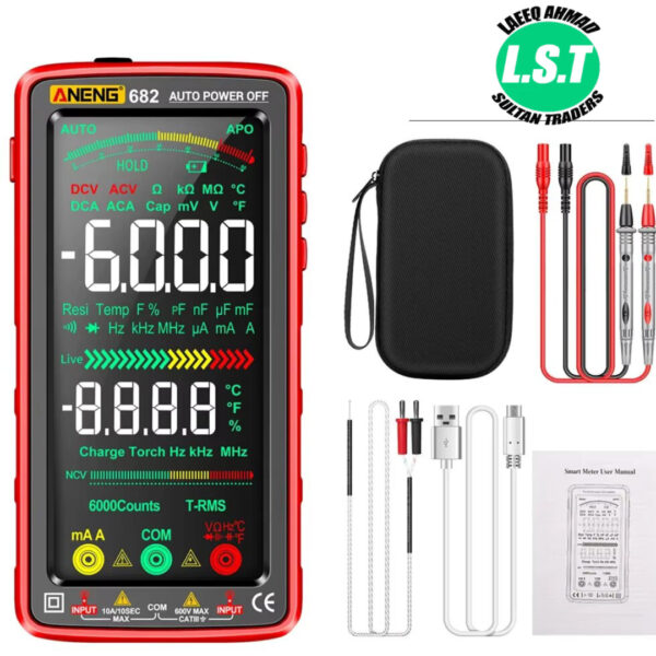 ANENG 682 Smart VA Reverse Multimeter AC/DC Ammeter Voltage Tester Rechargeable Electric Ohm Diode Tester Tools for Electrician - 3