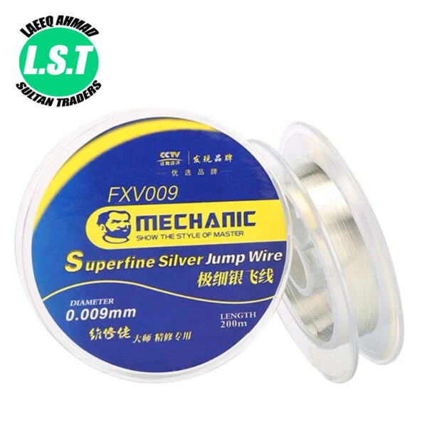 MECHANIC FXV009 0.009mm 200M Superfine Silver Jump Wire Ultra Fine Fly Line For iPhone Fingerprint Mainboard Chip Repair-1