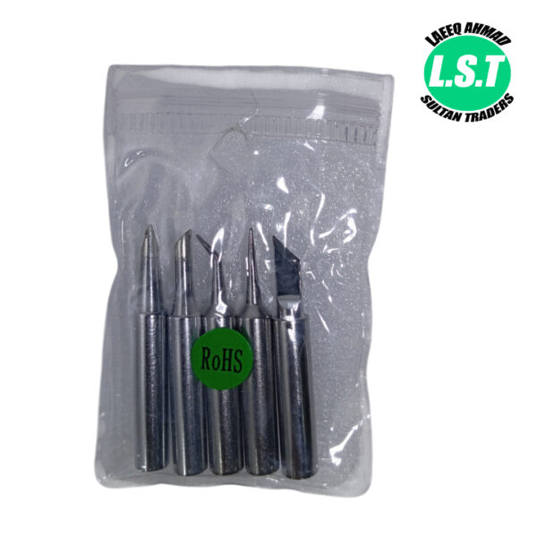 5PCS 900M Soldering Iron Tips Set Silver - 4