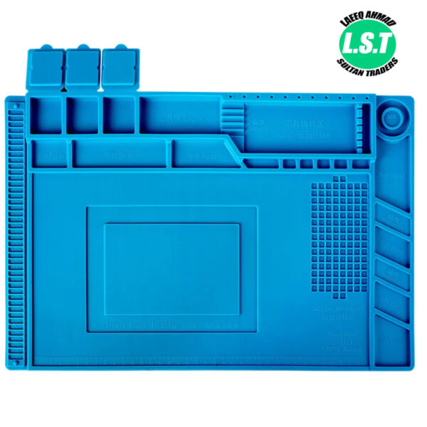 S160 High Temperature Resistant Silicone Mat Workbench Desktop Storage Mat with Grooves Mobile Phone Repair Screw Storage - 3