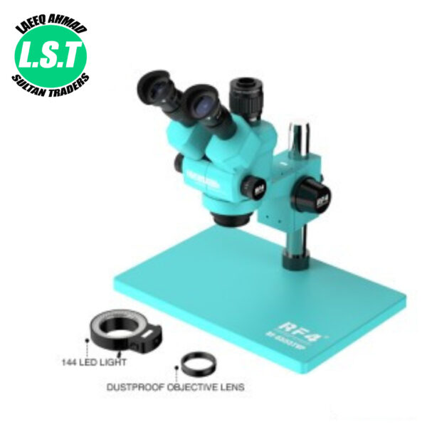 RF4 RF-6555TVP Large Base 7gears Fast Locking 6.5X-55X Magnification Times Microscope New Dust Microscope Extend Service Life-1