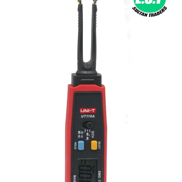 UNI-T UT116A SMD Tester Component Test Clip Multimeter, Count: 3000, Resistance: 30MΩ, Capacitance: 30mF, Diode: 3V, Continuity: