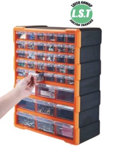 K502 Box Storage Box with 39 Drawers, Storage Box for Electronic Components, Drawer Storage, Screw Parts Storage Box-1