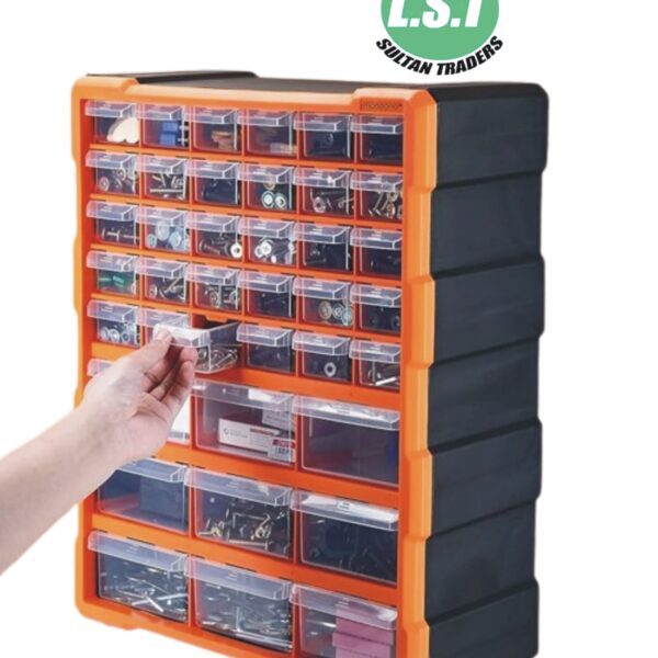 K502 Box Storage Box with 39 Drawers, Storage Box for Electronic Components, Drawer Storage, Screw Parts Storage Box-1