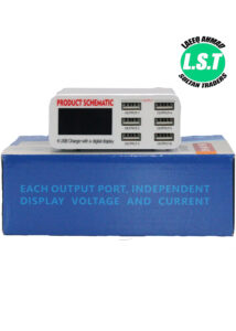 6 Ports USB Smart Phone Charger Individual Screen Display Voltage and Current Multiplexed Universal Fast Charging Head - 3