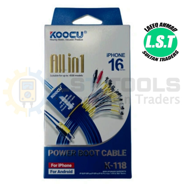 Koocu K118 Power Cable Power Cord Apple Huawei OPPO Xiaomi Android Phone Repair Activation Power Cord iBoot FPC Support 2000+ Models
