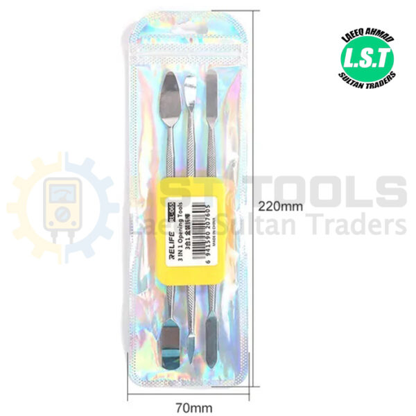 RELIFE RL-065 Universal Phone Repair Tools Disassembly Kit Blades Pry Opening Tool Metal Crowbar Disassemble Phone Kit