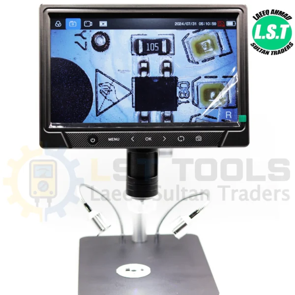Digital Microscope LCD 1200x Zoom 12MP HD Professional Electron Microscopios for Soldering Phone Repair Microscope