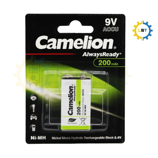 Camelion 9V AlwaysReady Ni-MH 200 mAh Rechargeable Battery