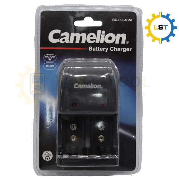 Camelion BC-0904SM Plug-in Battery Charger For Ni-MH/Ni-Cd AA, AAA, 9V Batteries