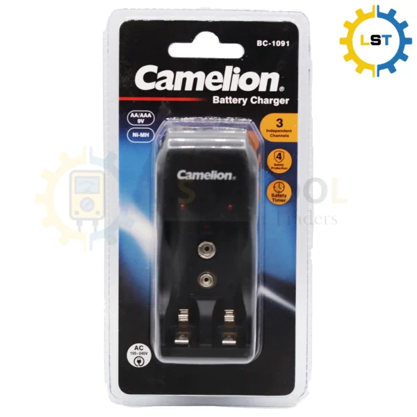 Camelion BC-1091 Plug-in Battery Charger For Ni-MH AA, AAA, 9V Batteries