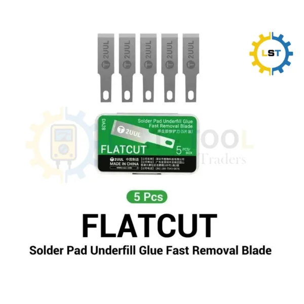 2UUL DA28 FlatCut Solder Pad Underfill Glue Fast Removal Blades (5pcs)