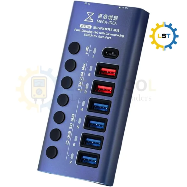 Mega-Idea K367H 7-Port Multi-Functional Charging And Data Hub