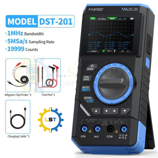 FNIRSI DST201 Handheld 3-IN-1 Multimeter Oscilloscope Signal Generator